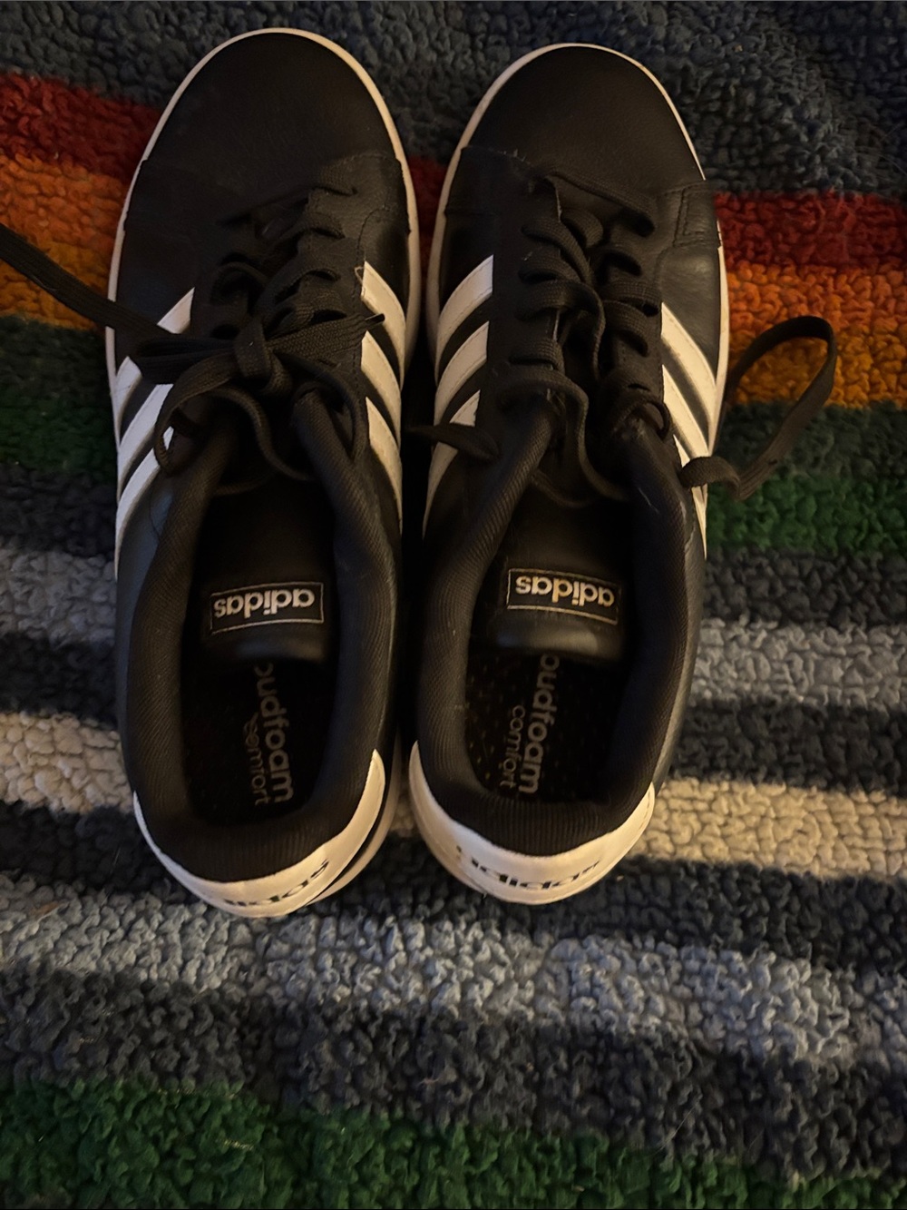 adidas Black & White Men’s Low-Top Sneakers
